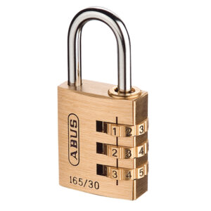 165/30 30mm Solid Brass Body Combination Padlock (3-Digit) Carded