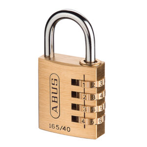 165/40 40mm Solid Brass Body Combination Padlock (4-Digit) Carded