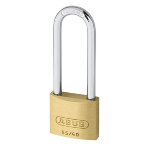 55/40mm Brass Padlock 63mm Long Shackle Carded